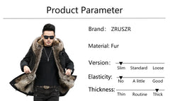 Long Hooded Parka Men Coat 2021 New Winter Real Fur Liner Natural Fur Collar Hooded Thick Warm Male Black Jacket Size M-4XL