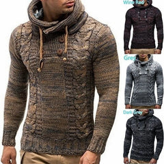 Men's Winter Hooded Sweater 2023 New Fashion Male Knitwear Autumn Hoodies Knitted Coats Men Clothing Pullovers Sweaters MY282