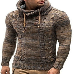 Men's Winter Hooded Sweater 2023 New Fashion Male Knitwear Autumn Hoodies Knitted Coats Men Clothing Pullovers Sweaters MY282