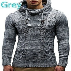 Men's Winter Hooded Sweater 2023 New Fashion Male Knitwear Autumn Hoodies Knitted Coats Men Clothing Pullovers Sweaters MY282