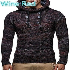 Men's Winter Hooded Sweater 2023 New Fashion Male Knitwear Autumn Hoodies Knitted Coats Men Clothing Pullovers Sweaters MY282