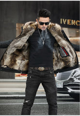 Long Hooded Parka Men Coat 2021 New Winter Real Fur Liner Natural Fur Collar Hooded Thick Warm Male Black Jacket Size M-4XL