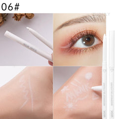 1pc Waterproof Eyeliner Gel Pencil Matte Silkworm Eyeliner Pen Brown Lasting Not Blooming Quick Drying Eye Liner Gel Pen Makeup