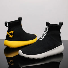 Socks Sneakers Men Knit Upper Breathable Sport Shoes Sock Boots Man Shoes High Top Running Shoes for Men Zapatillas De Deporte