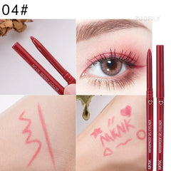 1pc Waterproof Eyeliner Gel Pencil Matte Silkworm Eyeliner Pen Brown Lasting Not Blooming Quick Drying Eye Liner Gel Pen Makeup