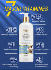 AILKE Multi-Vitamin Whitening Body Lotion, Moisturizes, Nourishes, Removes Dark Spots, Blemishes, Hyperpigmentation