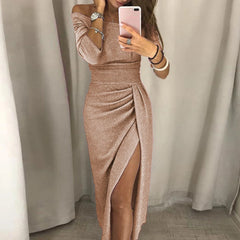 2024 Spring Summer Women Dresses Evening Party Women Dress Off Shoulder High Waist Elegant Long Dress Sexy Club Dress Vestidos