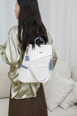 2024 New Fashionable Retro Womens Backpack Simple Tassel Female Shoulder Bag Soft Famous Luxury Designer Women Handbag Sac A Dos