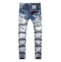 100 chareiharper DSQ Men's stretch skinny denim shorts High quality luxury brand Men's street slim jeans Men's classic jeans D2