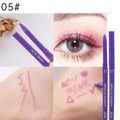 1pc Waterproof Eyeliner Gel Pencil Matte Silkworm Eyeliner Pen Brown Lasting Not Blooming Quick Drying Eye Liner Gel Pen Makeup