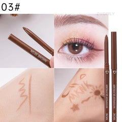 1pc Waterproof Eyeliner Gel Pencil Matte Silkworm Eyeliner Pen Brown Lasting Not Blooming Quick Drying Eye Liner Gel Pen Makeup