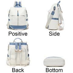 2024 New Large Capacity Simple Style Women Backpack Leisure Travel Anti-theft Backpack Waterproof Fabric Female Shoulder Bag Sac