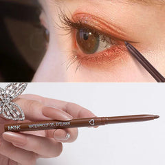 1pc Waterproof Eyeliner Gel Pencil Matte Silkworm Eyeliner Pen Brown Lasting Not Blooming Quick Drying Eye Liner Gel Pen Makeup