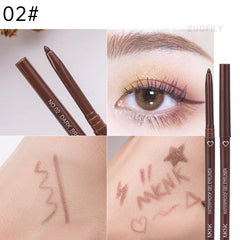 1pc Waterproof Eyeliner Gel Pencil Matte Silkworm Eyeliner Pen Brown Lasting Not Blooming Quick Drying Eye Liner Gel Pen Makeup