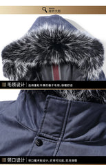 AYUNSUE Men's Winter Coat Men's Parkas Rabbit Fur Lining Coats Short Warm Fashion Casual Male Fur Jacket Jaqueta Masculina Lq