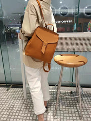 2024 Trend Women Fashion Backpack Female Korean Style Soft Cowhide Genuine Leather Shoulder Bag Lady Contrasting Color knapsack