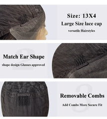 180 Density Short Bob Wigs Body Wave 13x4 Lace Front Wigs Brazilian Lace Frontal Synthetic Hair Wigs For Women Party Cosplay