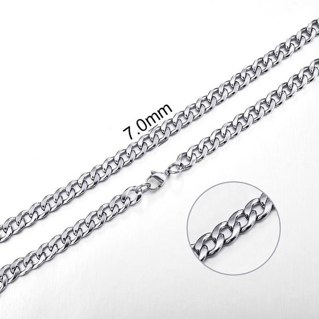 Stainless Steel Chain Necklace for Men & Women