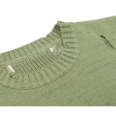 Men Sweater Green Loose Skeleton Bone Printing