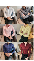 British Style Long Sleeve Shirt For Men