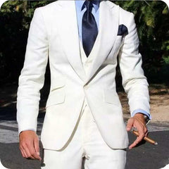 Wedding Groomsmen Suit Male [Jacket + Vest + Pants]