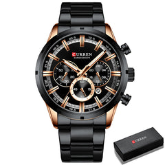 Top Brand Luxury Mens Watches Full Steel Waterproof