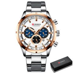 Top Brand Luxury Mens Watches Full Steel Waterproof