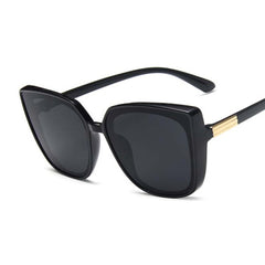 Vintage Black Mirror Sun Glasses For Sexy Female