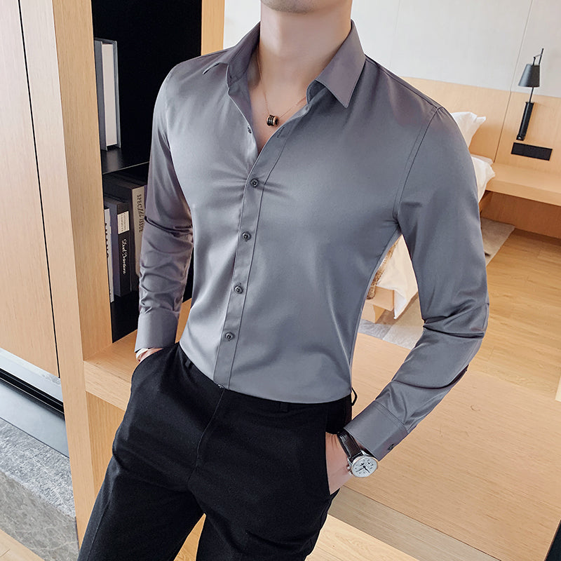 British Style Long Sleeve Shirt For Men