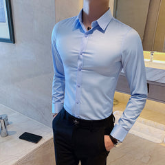 British Style Long Sleeve Shirt For Men