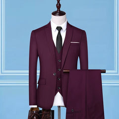 Men Blazers Jacket Pants Vest Trousers Dress Waistcoat