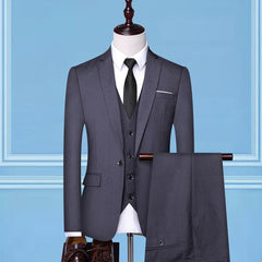 Men Blazers Jacket Pants Vest Trousers Dress Waistcoat