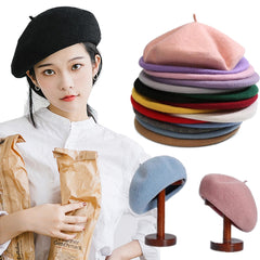 Warm Wool Beret Hat Cap