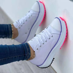 Women Sport Shoes Flat Lace-Up