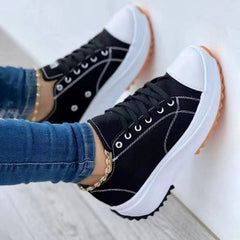 Women Sport Shoes Flat Lace-Up