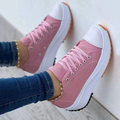 Women Sport Shoes Flat Lace-Up