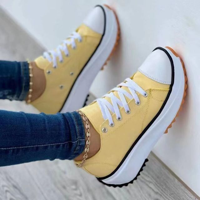 Women Sport Shoes Flat Lace-Up