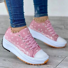 Women Sport Shoes Flat Lace-Up