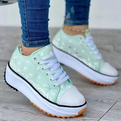 Women Sport Shoes Flat Lace-Up