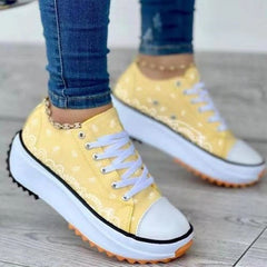 Women Sport Shoes Flat Lace-Up