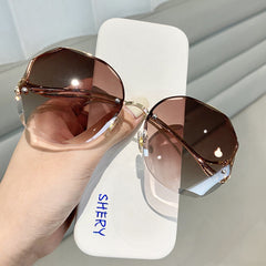 Rimless Fashion Sunglasses Women Luxury